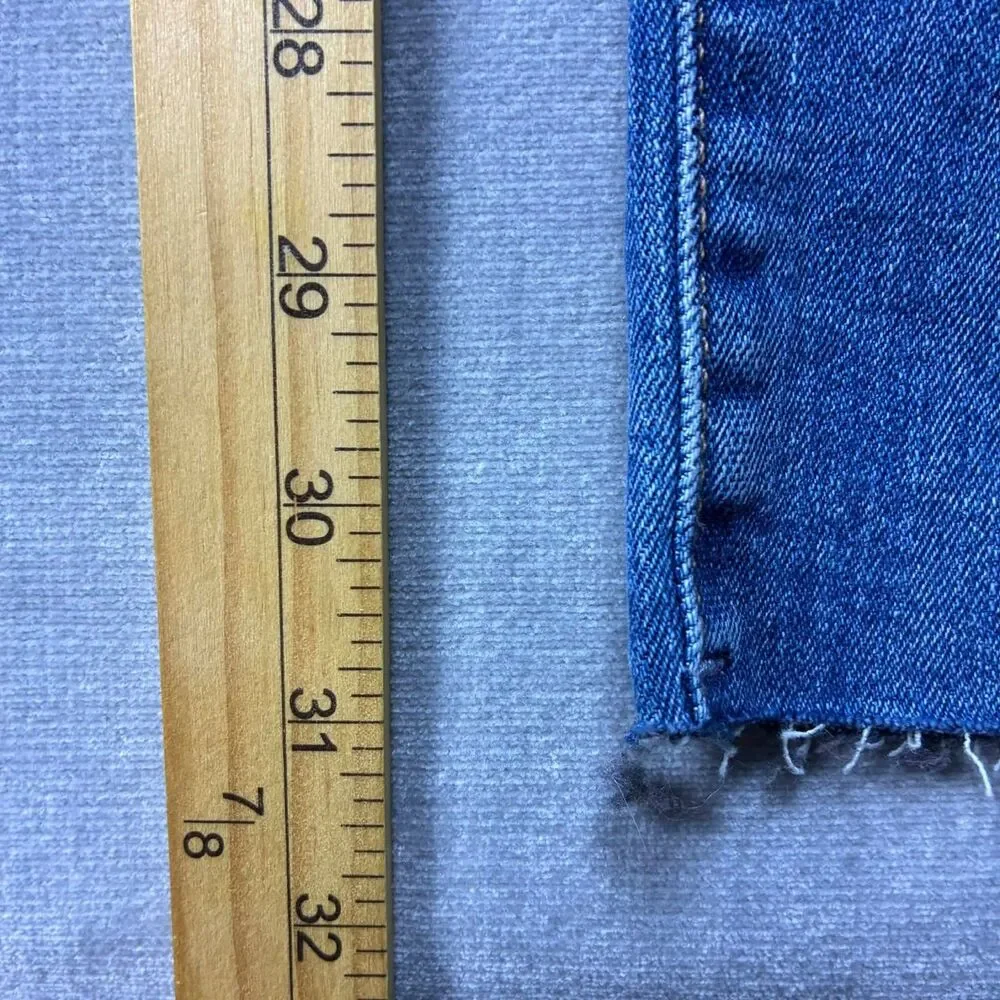 a.n.a. Jeans Womens 16 Tall High Rise Skinny Distressed Raw Hem Button Fly NWT